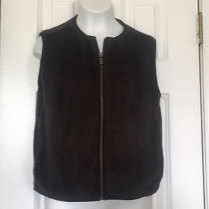 Banana Republic Brown Velour Vest XS